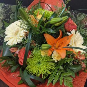 Bouquet orange et blanc