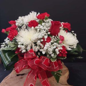 Arrangement rouge et blanc