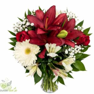 Bouquet saint-Valentin Rouge et blanc