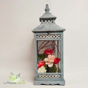 Lanterne fleurs en soie