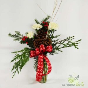 Bouquet d'hiver et son vase