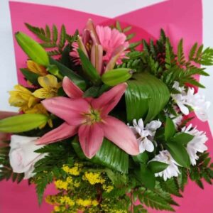 Bouquet jaune et rose