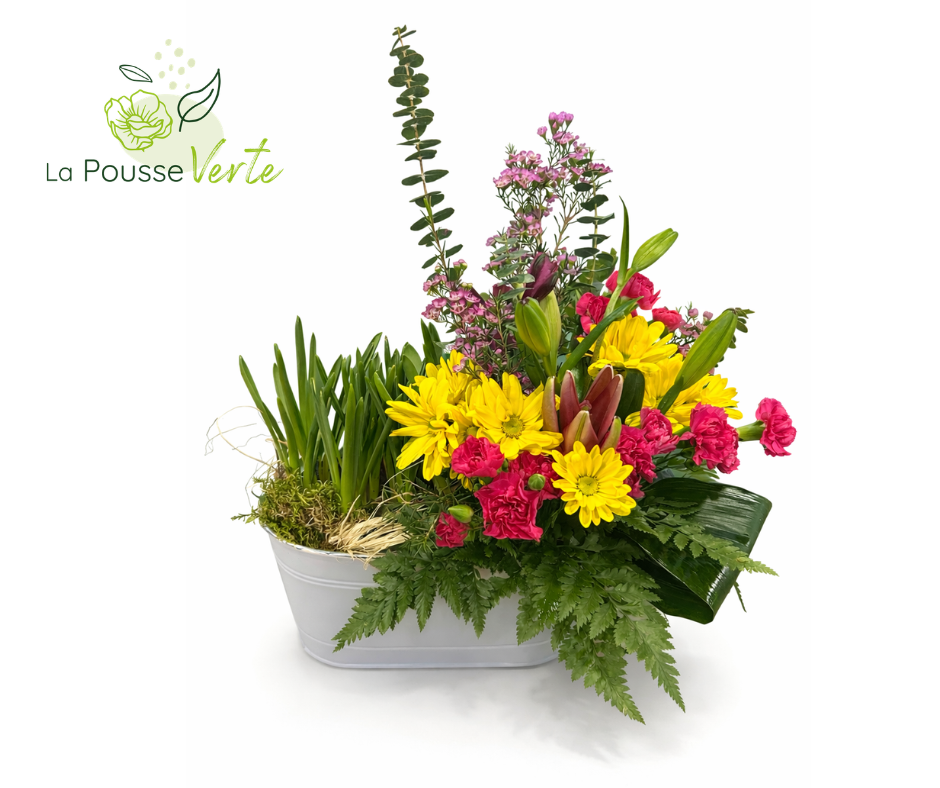 Arrangement floral avec  plante