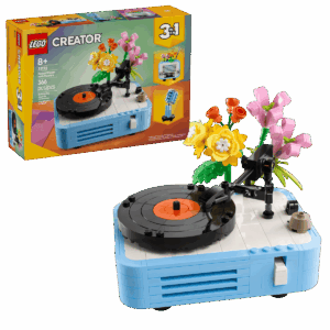 31172 Platine vinyle avec fleurs