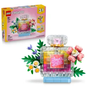 31383 Flacon de parfum à décor floral