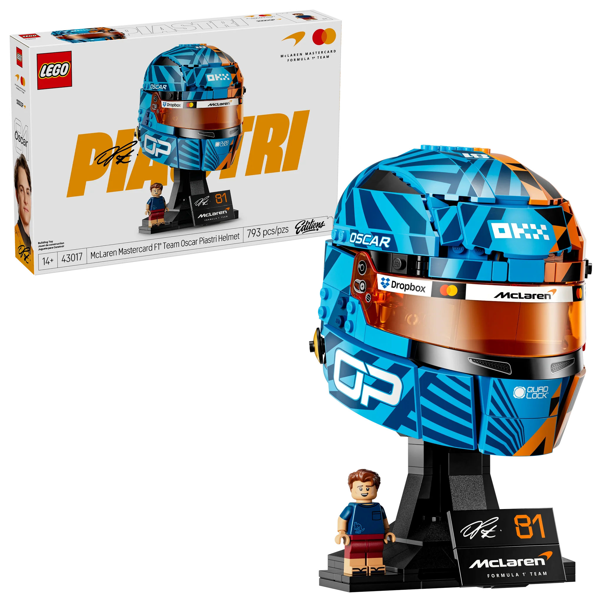 43017 McLaren Mastercard F1® Team Oscar Piastri Casque