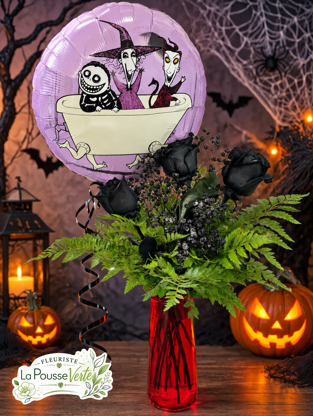 Bouquet de roses d'halloween